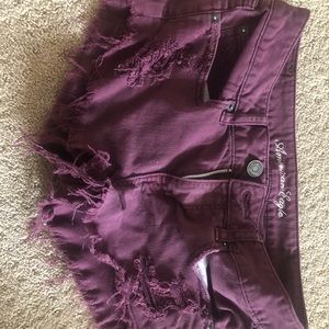 Maroon American Eagle festival shorts